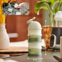 Babymoov Lot de 4 boîtes doseuses Babydose Mineral Green