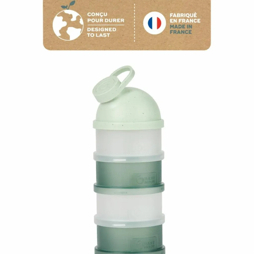 Babymoov Lot de 4 boîtes doseuses Babydose Mineral Green