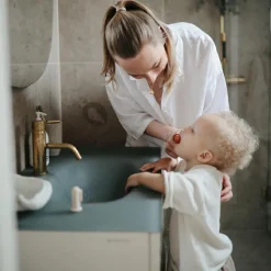 Mushie Lot de 2 brosses à dent à doigt Shifting sand-Clay