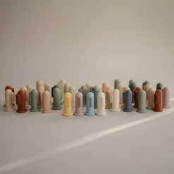 Mushie Lot de 2 brosses à dents à doigt Shifting sand-Blush