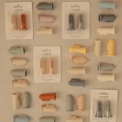 Mushie Lot de 2 brosses à dents à doigt Shifting sand-Blush