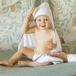 Trois Kilos Sept Lot de 2 capes de bain Lapin (70 x 70 cm)