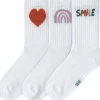 Lässig Lot de 3 chaussettes de tennis Little Gang Smile (pointure 19-22)