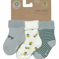 Lässig Lot de 3 chaussettes Terry Citron bleu clair (taille 12-15)
