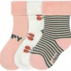 Discount Lot de 3 chaussettes Terry Cerise pêche (taille 12-15) Chaussettes / Genouillères Bébé