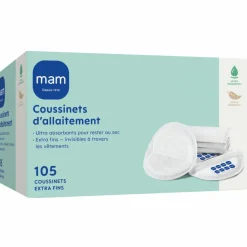 MAM Lot de 105 coussinets d'allaitement extra fins