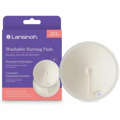 Lansinoh Lot de 4 coussinets d'allaitement lavables