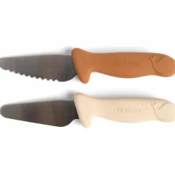 Online Lot de 2 couteaux d'apprentissage Cannelle et Ivoire Ustensile De Cuisine