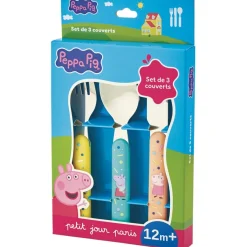 Petit Jour Paris Lot de 3 couverts Peppa Pig