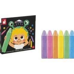 Janod Lot de 6 craies de trottoir