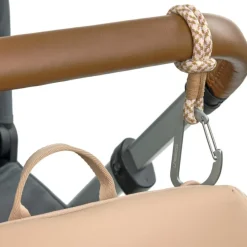 Lässig Lot de 2 crochets attaches poussettes camel vanille