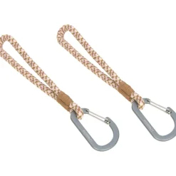 Lässig Lot de 2 crochets attaches poussettes camel vanille