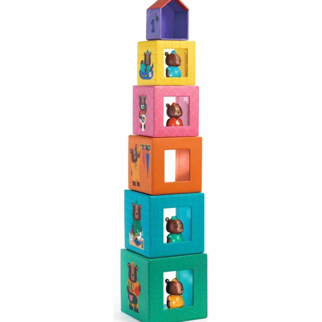 Djeco Lot de 5 cubes TopaniHouse