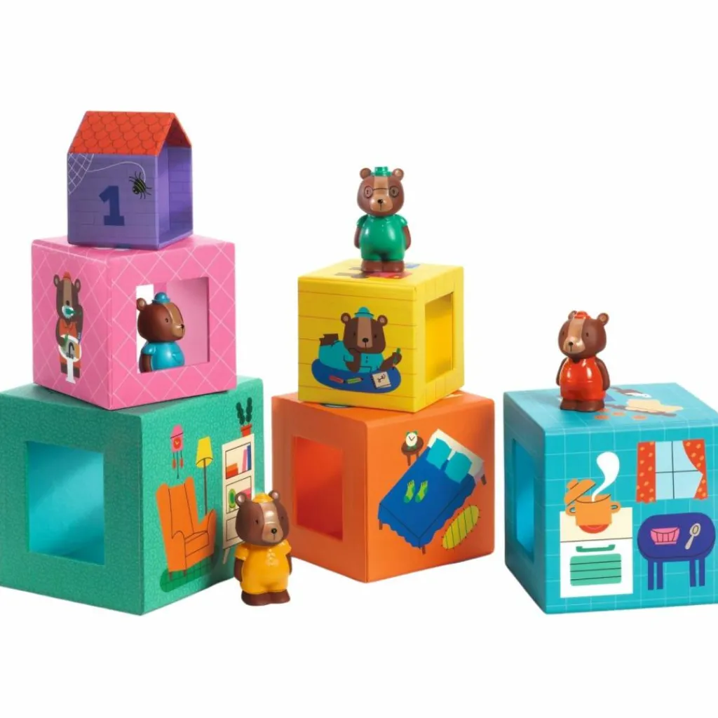 Djeco Lot de 5 cubes TopaniHouse