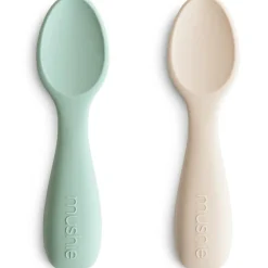 Mushie Lot de 2 cuillères bébé Blue-Shifting sand