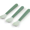Done by Deer Lot de 3 cuillères bébé Easy-grip vert