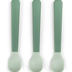 Done by Deer Lot de 3 cuillères bébé Easy-grip vert