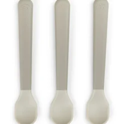Done by Deer Lot de 3 cuillères bébé Easy-grip sable