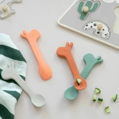 Done by Deer Lot de 2 cuillères en silicone Lalee Rose