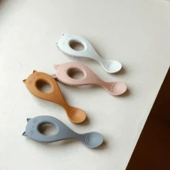Liewood Lot de 4 cuillères en silicone Liva rose mix