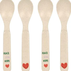 Lässig Lot de 4 cuillères Happy Rascals Coeur lavande