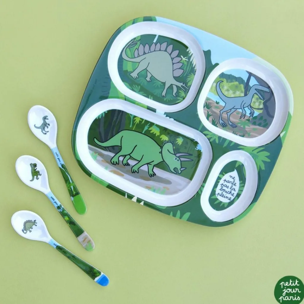 Discount Lot de 3 cuillères Les Dinosaures Gobelet