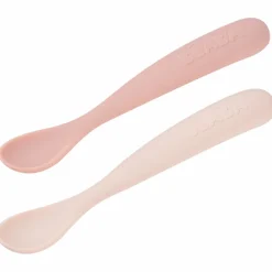 Clearance Lot de 2 cuillères silicone 1er âge avec boîte de transport Duo barbe à papa Couverts