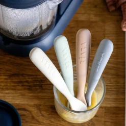 Béaba Lot de 4 cuillères silicone 1er âge Natural set