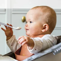 Lot de 2 cuillères silicone 1er âge avec boîte de transport Duo nature Couverts