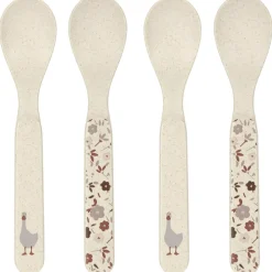 Lässig Lot de 4 cuillères Tiny Farmer mouton et oie naturel