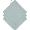 Lot de 3 débarbouillettes bleu poudré Lingette Lavable / Débarbouillette