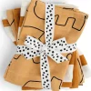 Lot de 5 débarbouillettes en tissu Deer friends Moutarde (30 x 30 cm) Lingette Lavable / Débarbouillette