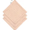 Lässig Lot de 3 débarbouillettes Pois rose-pêche