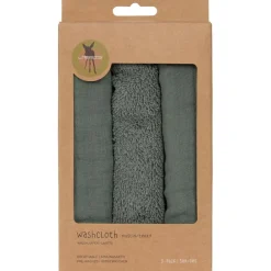 Lässig Lot de 3 débarbouillettes vert pétrole