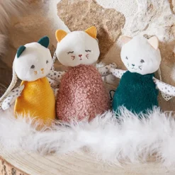 Kaloo Lot de 3 doudous chats sensoriels Stimuli