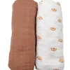 Lot de 2 draps housse en coton bio Sunlight (65 x 130 cm) Drap Housse Bébé