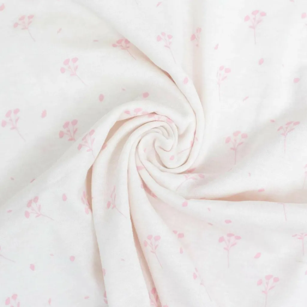 Trois Kilos Sept Lot de 2 draps housses cododo Fleurs Roses (50 x 83 cm)