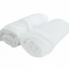 Domiva Lot de 2 draps housses coton blancs (70 x 140 cm)