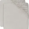 Jollein Lot de 2 draps housses de berceau Nougat (40 x 80 cm)