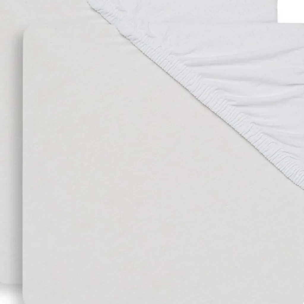 Clearance Lot de 2 draps housses de berceau blancs (40 x 80 cm) Linge De Berceau