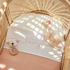 Clearance Lot de 2 draps housses de berceau blancs (40 x 80 cm) Linge De Berceau