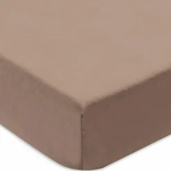 Sale Lot de 2 draps housses en jersey Milky Coffee-Ivory (40 x 80 cm) Linge De Berceau