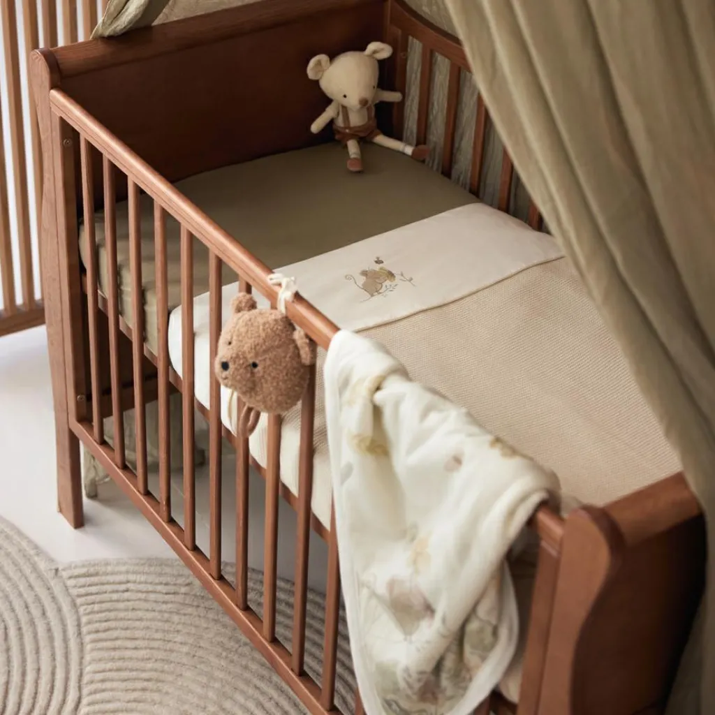 Sale Lot de 2 draps housses en jersey Olive Green (40 x 80 cm) Linge De Berceau