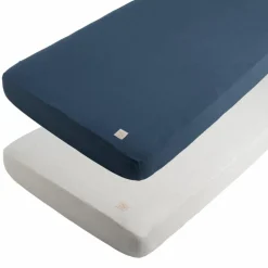 Clearance Lot de 2 draps housses Petit Nuage (70 x 140 cm) Drap Housse Bébé