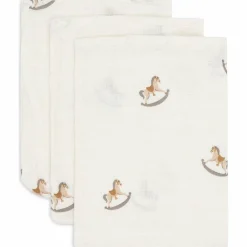 Jollein Lot de 3 gants de toilette en gaze de coton Nostalgic Ride