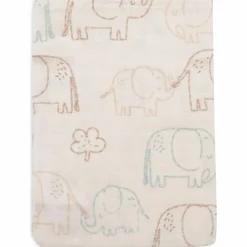 Jollein Lot de 3 gants de toilette en gaze de coton Elephant Tales