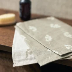 Jollein Lot de 3 gants de toilette en gaze de coton Twig Olive Green