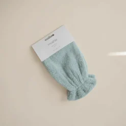 Mushie Lot de 2 gants de toilette en coton bio Sea Mist