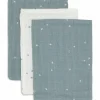 Discount Lot de 3 gants de toilette en gaze de coton Twinkling Sea Green Gant De Toilette