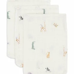 Jollein Lot de 3 gants de toilette en gaze de coton Jungle Jambo